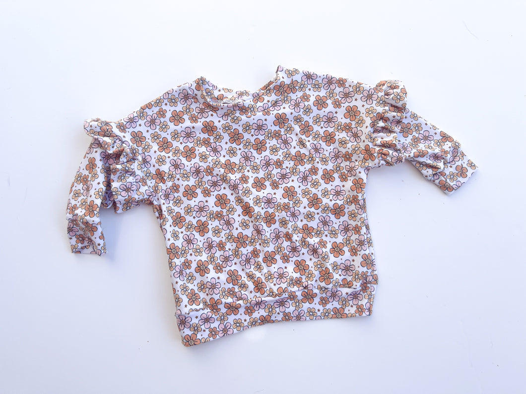 12/18m Ditzy Floral Ruffle Long Sleeve