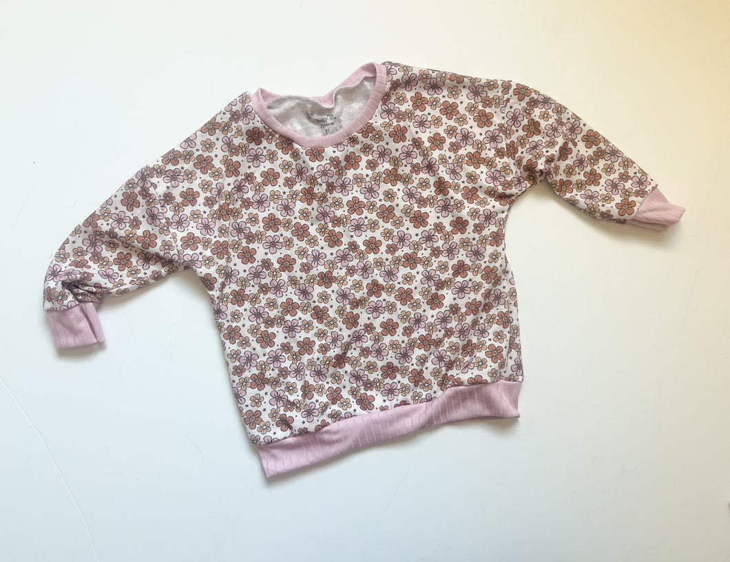 3t Fall Flower Power Crewneck