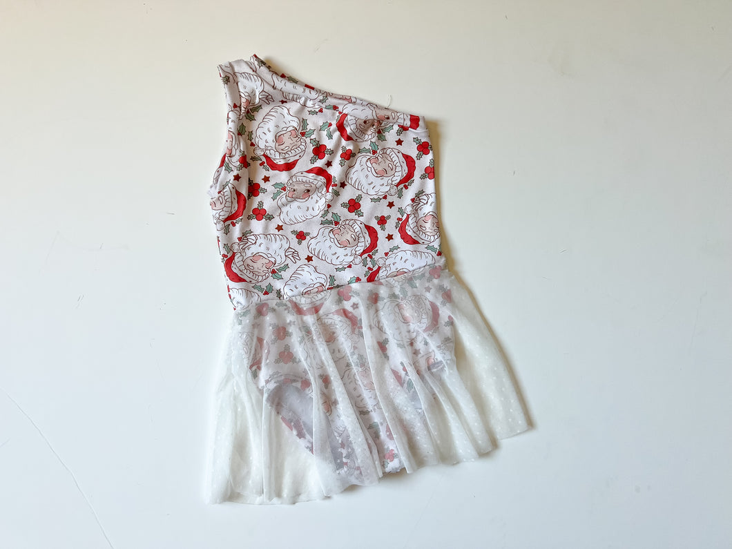 18/24m Vintage Santa One Shoulder Skirted Leo