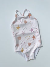 Load image into Gallery viewer, Seashell and Starfish Crossback Swim Suit
