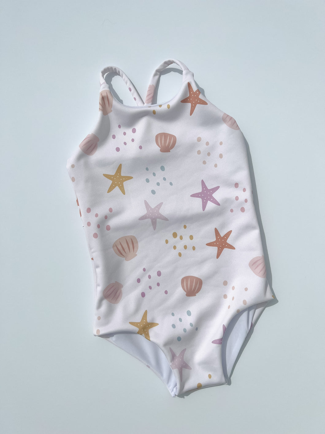 Seashell and Starfish Crossback Swim Suit